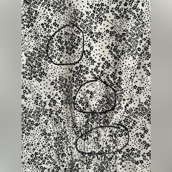 Madewell Puff-Sleeve V-Neck Midi Dress in Floral in Harper Floral Ivory Size 2 - Picture 11 of 12